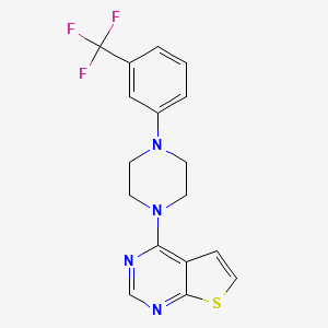 4-(4-(3-(Trifluoromethyl)phenyl)piperazin-1-yl)thieno[2,3-d]pyrimidine - 851789-97-4