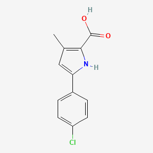 5-(4-Chlorophenyl)-3-methyl-1H-pyrrole-2-carboxylic acid - 2088211-43-0