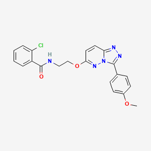 2-chloro-N-(2-((3-(4-methoxyphenyl)-[1,2,4]triazolo[4,3-b]pyridazin-6-yl)oxy)ethyl)benzamide - 1021125-17-6