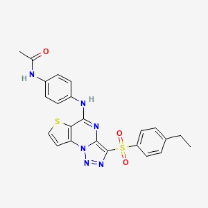 N-[4-({3-[(4-ethylphenyl)sulfonyl]thieno[2,3-e][1,2,3]triazolo[1,5-a]pyrimidin-5-yl}amino)phenyl]acetamide - 892744-09-1