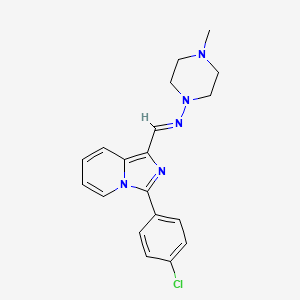(E)-N-((3-(4-chlorophenyl)imidazo[1,5-a]pyridin-1-yl)methylene)-4-methylpiperazin-1-amine - 618859-59-9