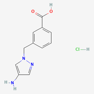 3-[(4-Amino-1H-pyrazol-1-yl)methyl]benzoic acid hydrochloride - 1431964-45-2