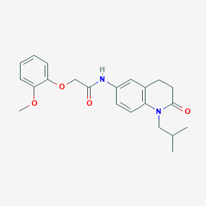 2-(2-methoxyphenoxy)-N-[1-(2-methylpropyl)-2-oxo-1,2,3,4-tetrahydroquinolin-6-yl]acetamide - 941905-95-9