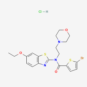 5-BROMO-N-(6-ETHOXY-1,3-BENZOTHIAZOL-2-YL)-N-[2-(MORPHOLIN-4-YL)ETHYL]THIOPHENE-2-CARBOXAMIDE HYDROCHLORIDE - 1216557-12-8