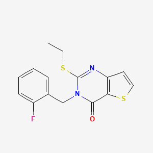 2-(ethylsulfanyl)-3-[(2-fluorophenyl)methyl]-3H,4H-thieno[3,2-d]pyrimidin-4-one - 1326861-48-6