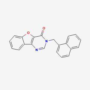 3-(naphthalen-1-ylmethyl)benzofuro[3,2-d]pyrimidin-4(3H)-one - 876401-08-0