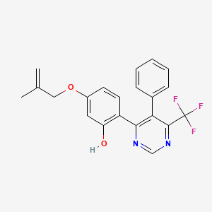 5-((2-Methylallyl)oxy)-2-(5-phenyl-6-(trifluoromethyl)pyrimidin-4-yl)phenol - 898924-68-0