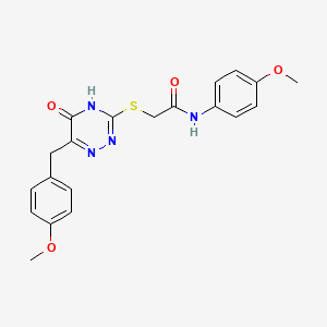 2-{[6-(4-methoxybenzyl)-5-oxo-4,5-dihydro-1,2,4-triazin-3-yl]sulfanyl}-N-(4-methoxyphenyl)acetamide - 898624-91-4