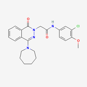2-[4-(azepan-1-yl)-1-oxo-1,2-dihydrophthalazin-2-yl]-N-(3-chloro-4-methoxyphenyl)acetamide - 1115929-91-3