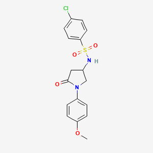 4-chloro-N-(1-(4-methoxyphenyl)-5-oxopyrrolidin-3-yl)benzenesulfonamide - 896310-65-9
