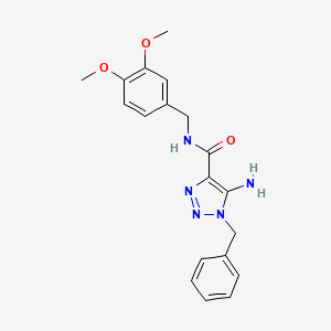 5-amino-1-benzyl-N-(3,4-dimethoxybenzyl)-1H-1,2,3-triazole-4-carboxamide - 899972-69-1
