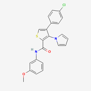 4-(4-chlorophenyl)-N-(3-methoxyphenyl)-3-(1H-pyrrol-1-yl)thiophene-2-carboxamide - 1291859-27-2