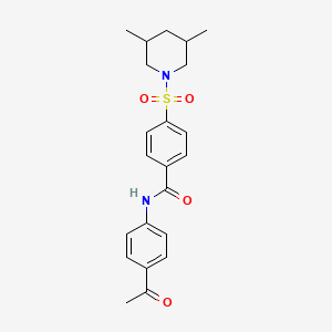 N-(4-acetylphenyl)-4-[(3,5-dimethylpiperidin-1-yl)sulfonyl]benzamide - 392323-41-0