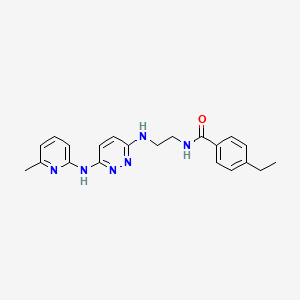 4-ethyl-N-(2-((6-((6-methylpyridin-2-yl)amino)pyridazin-3-yl)amino)ethyl)benzamide - 1021109-54-5