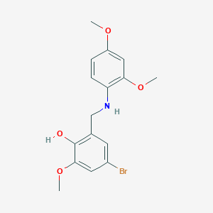 4-Bromo-2-{[(2,4-dimethoxyphenyl)amino]methyl}-6-methoxyphenol - 329778-97-4