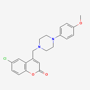 6-chloro-4-{[4-(4-methoxyphenyl)piperazin-1-yl]methyl}-2H-chromen-2-one - 896071-08-2