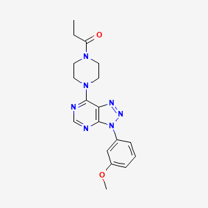 1-(4-(3-(3-methoxyphenyl)-3H-[1,2,3]triazolo[4,5-d]pyrimidin-7-yl)piperazin-1-yl)propan-1-one - 920184-23-2