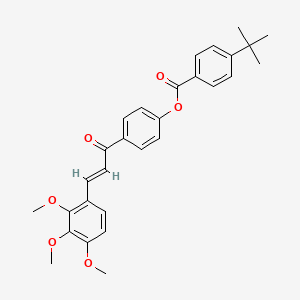 4-[(2E)-3-(2,3,4-trimethoxyphenyl)prop-2-enoyl]phenyl 4-tert-butylbenzoate - 288306-49-0