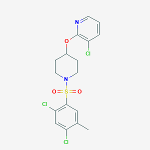 3-Chloro-2-((1-((2,4-dichloro-5-methylphenyl)sulfonyl)piperidin-4-yl)oxy)pyridine - 1448060-95-4