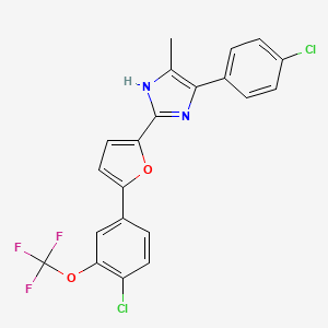 5-(4-chlorophenyl)-2-[5-[4-chloro-3-(trifluoromethoxy)phenyl]-2-furyl]-4-methyl-1H-imidazole - 1935723-17-3