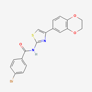 4-bromo-N-[4-(2,3-dihydro-1,4-benzodioxin-6-yl)-1,3-thiazol-2-yl]benzamide - 888409-98-1