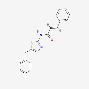 (2E)-N-[5-(4-methylbenzyl)-1,3-thiazol-2-yl]-3-phenylprop-2-enamide - 304895-54-3