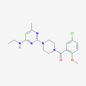 2-[4-(5-chloro-2-methoxybenzoyl)piperazin-1-yl]-N-ethyl-6-methylpyrimidin-4-amine - 923174-78-1