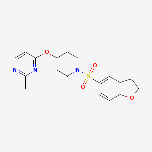 4-((1-((2,3-Dihydrobenzofuran-5-yl)sulfonyl)piperidin-4-yl)oxy)-2-methylpyrimidine - 2097888-11-2