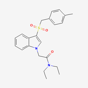N,N-diethyl-2-{3-[(4-methylphenyl)methanesulfonyl]-1H-indol-1-yl}acetamide - 878057-74-0