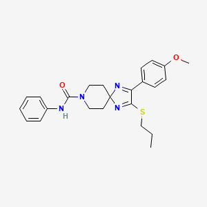 2-(4-METHOXYPHENYL)-N-PHENYL-3-(PROPYLSULFANYL)-1,4,8-TRIAZASPIRO[4.5]DECA-1,3-DIENE-8-CARBOXAMIDE - 894878-97-8