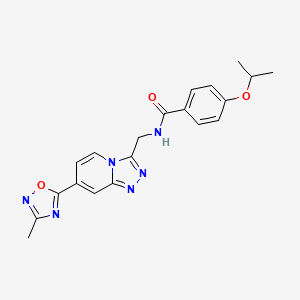 4-isopropoxy-N-((7-(3-methyl-1,2,4-oxadiazol-5-yl)-[1,2,4]triazolo[4,3-a]pyridin-3-yl)methyl)benzamide - 2034348-67-7