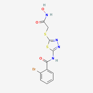 2-bromo-N-(5-((2-(hydroxyamino)-2-oxoethyl)thio)-1,3,4-thiadiazol-2-yl)benzamide - 904277-21-0