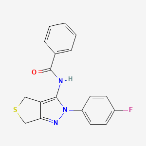 N-(2-(4-fluorophenyl)-4,6-dihydro-2H-thieno[3,4-c]pyrazol-3-yl)benzamide - 681268-71-3