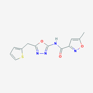 5-methyl-N-(5-(thiophen-2-ylmethyl)-1,3,4-oxadiazol-2-yl)isoxazole-3-carboxamide - 1020977-98-3