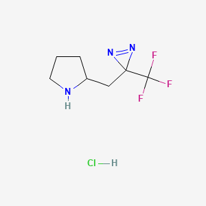 2-[[3-(Trifluoromethyl)diazirin-3-yl]methyl]pyrrolidine;hydrochloride - 2375270-08-7