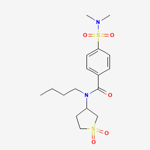 N-butyl-4-(dimethylsulfamoyl)-N-(1,1-dioxo-1lambda6-thiolan-3-yl)benzamide - 898405-40-8