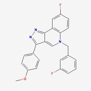 8-fluoro-5-[(3-fluorophenyl)methyl]-3-(4-methoxyphenyl)-5H-pyrazolo[4,3-c]quinoline - 866348-42-7