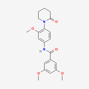 3,5-dimethoxy-N-[3-methoxy-4-(2-oxopiperidin-1-yl)phenyl]benzamide - 942013-76-5