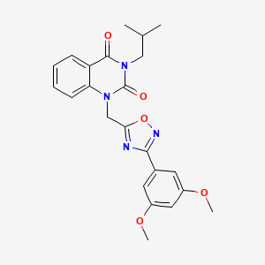 1-((3-(3,5-dimethoxyphenyl)-1,2,4-oxadiazol-5-yl)methyl)-3-isobutylquinazoline-2,4(1H,3H)-dione - 1207034-17-0
