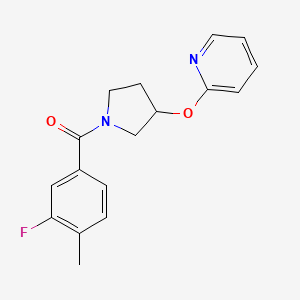(3-Fluoro-4-methylphenyl)(3-(pyridin-2-yloxy)pyrrolidin-1-yl)methanone - 1904018-79-6