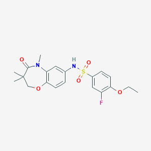 4-ethoxy-3-fluoro-N-(3,3,5-trimethyl-4-oxo-2,3,4,5-tetrahydrobenzo[b][1,4]oxazepin-7-yl)benzenesulfonamide - 921908-85-2