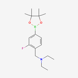 4-(N-Diethylamino)methyl-3-fluorophenylboronic acid pinacol ester - 2377606-38-5