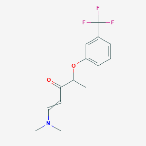 1-(Dimethylamino)-4-[3-(trifluoromethyl)phenoxy]pent-1-en-3-one - 338976-02-6