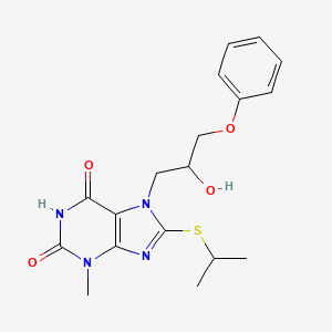 7-(2-hydroxy-3-phenoxypropyl)-8-(isopropylthio)-3-methyl-1H-purine-2,6(3H,7H)-dione - 331675-49-1