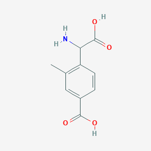 4-[Amino(carboxy)methyl]-3-methylbenzoic acid - 198419-90-8