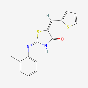 (E)-5-(thiophen-2-ylmethylene)-2-(o-tolylamino)thiazol-4(5H)-one - 638139-85-2