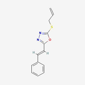 2-(allylsulfanyl)-5-[(E)-2-phenylethenyl]-1,3,4-oxadiazole - 478047-57-3