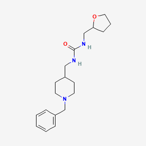 1-[(1-benzylpiperidin-4-yl)methyl]-3-[(oxolan-2-yl)methyl]urea - 2034480-53-8