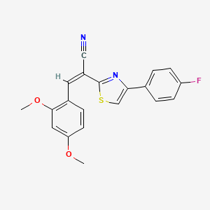 (Z)-3-(2,4-dimethoxyphenyl)-2-(4-(4-fluorophenyl)thiazol-2-yl)acrylonitrile - 476671-68-8