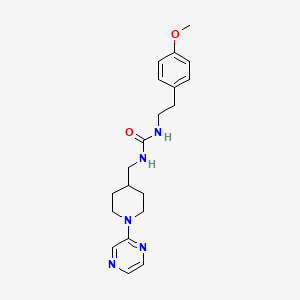 1-(4-Methoxyphenethyl)-3-((1-(pyrazin-2-yl)piperidin-4-yl)methyl)urea - 1396867-76-7